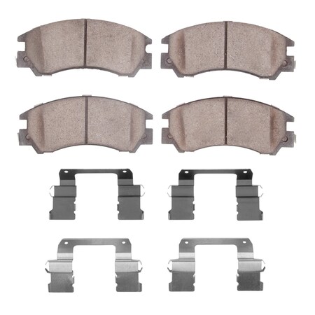 Dynamic Friction Co 3000 Semi-Metallic Brake Pads and Hardware Kit, Low Dust, 100% Copper Free, 100% Asbestos-free, 1311-0311-02